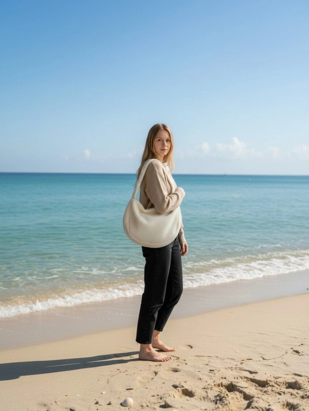 Large White Terry Bag Carry All Great Beach Bag